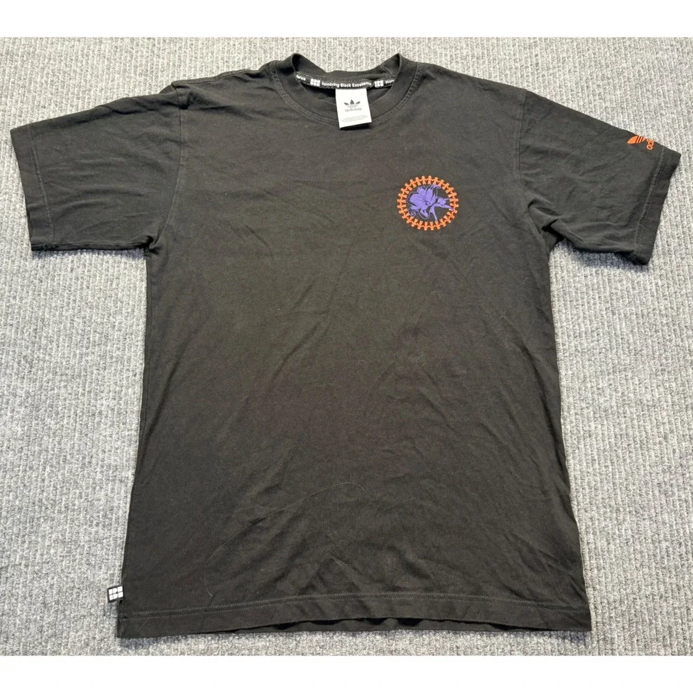 Adidas Originals Honoring Black Excellence Graphic T-Shirt Black Mens Small